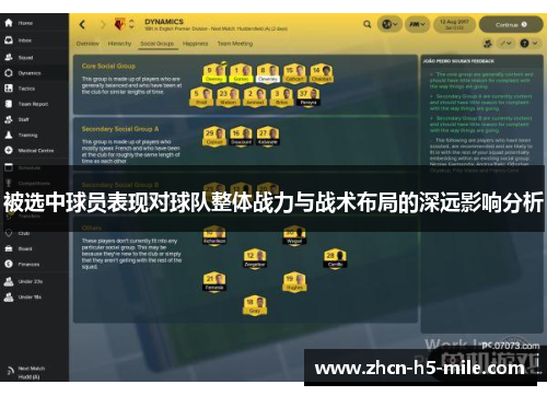 被选中球员表现对球队整体战力与战术布局的深远影响分析 被选中球员表现对球队整体战力与战术布局的深远影响分析
