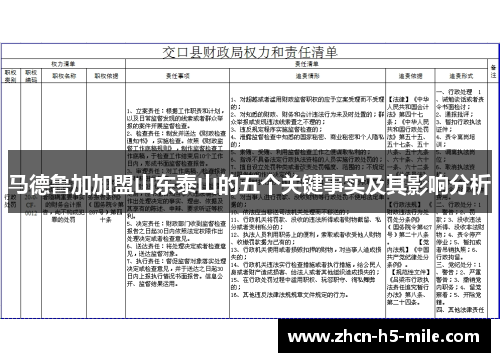 马德鲁加加盟山东泰山的五个关键事实及其影响分析 马德鲁加加盟山东泰山的五个关键事实及其影响分析